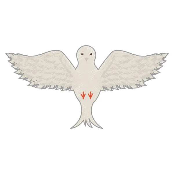 Obrázek ikony holubice míru — Stockový vektor