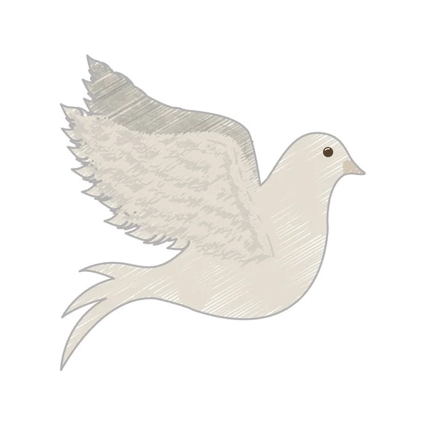 Paloma de la paz icono imagen — Vector de stock
