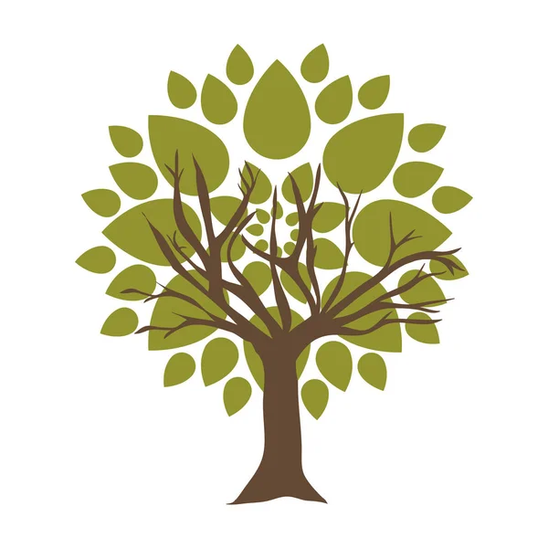 Gambar ikon abstrak pohon - Stok Vektor