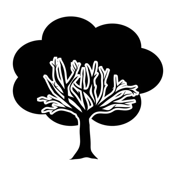 Árbol icono abstracto imagen — Vector de stock