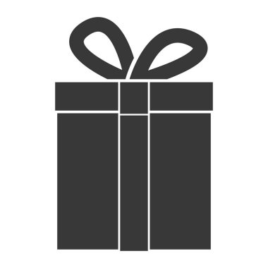 tek renkli siluet giftbox closeup ile