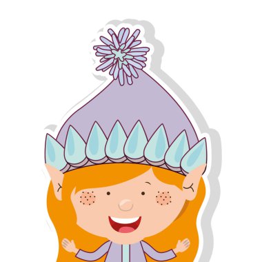 yarım vücut gnome sarışın kız ile renkli görüntü
