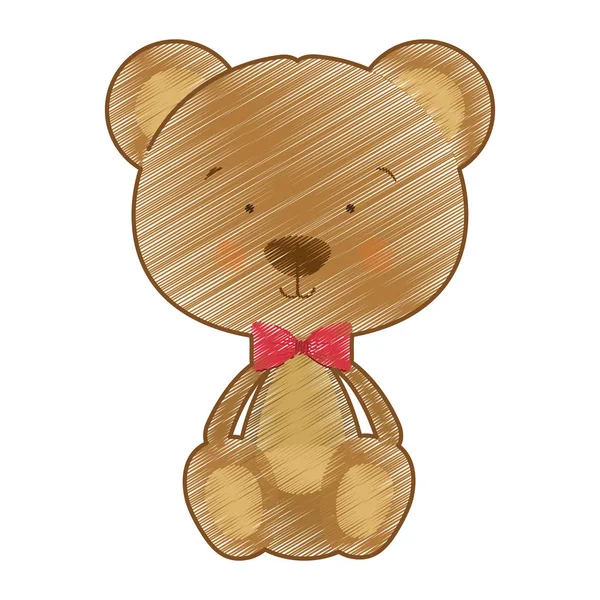 Osito de peluche icono imagen — Vector de stock