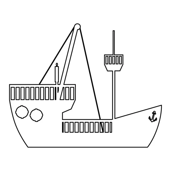 Bateau bateau icône image — Image vectorielle