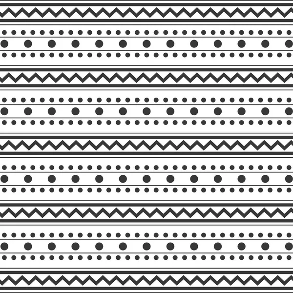 Patrón monocromo con puntos y líneas — Archivo Imágenes Vectoriales
