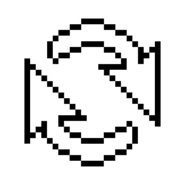 siyah anahat pixelated imleç ok için yeniden