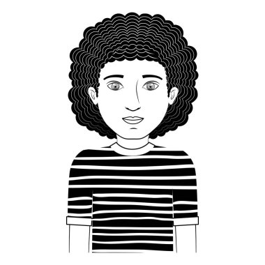 dalgalı saçlı adam siluet