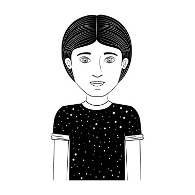 t-shirt ve saç siluet siyah adam