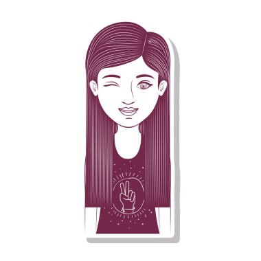 siluet genç göz tıklayarak