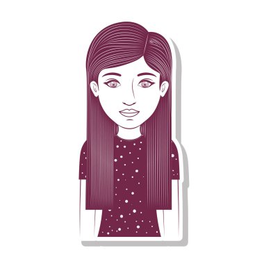 siluet genç noktalı t-shirt ile