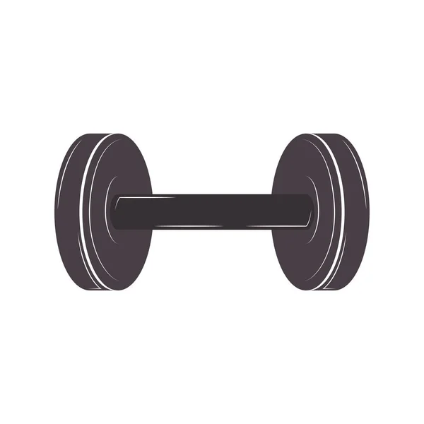 Silhouette dumbbell for training in gym — Stock Vector