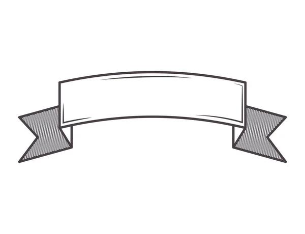 Етикетка силуету зі стрічкою на сірому кольорі — стоковий вектор