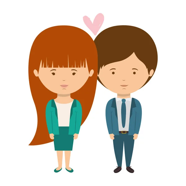 Couple dressed formal style in love — Stock Vector