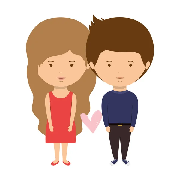 Couple habillé style de fête en amour — Image vectorielle
