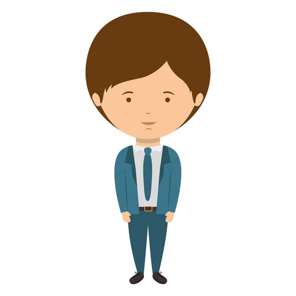 Man dressed formal style with tie — Stock Vector