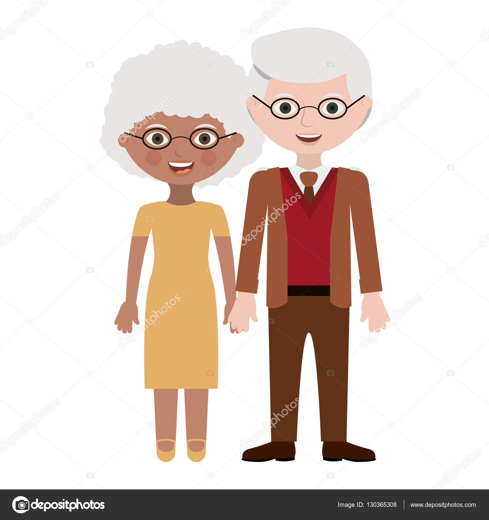 Couple of grandparents cartoon design Stock Vector Image by ©grgroupstock  #130365308