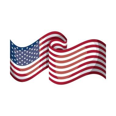 İzole ABD bayrağı tasarım
