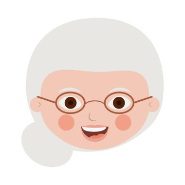 İzole büyükanne karikatür tasarım