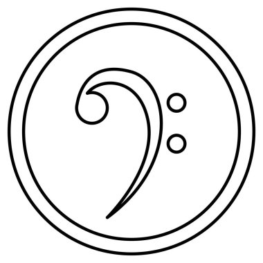 Düğme tasarım içinde izole müzik Not