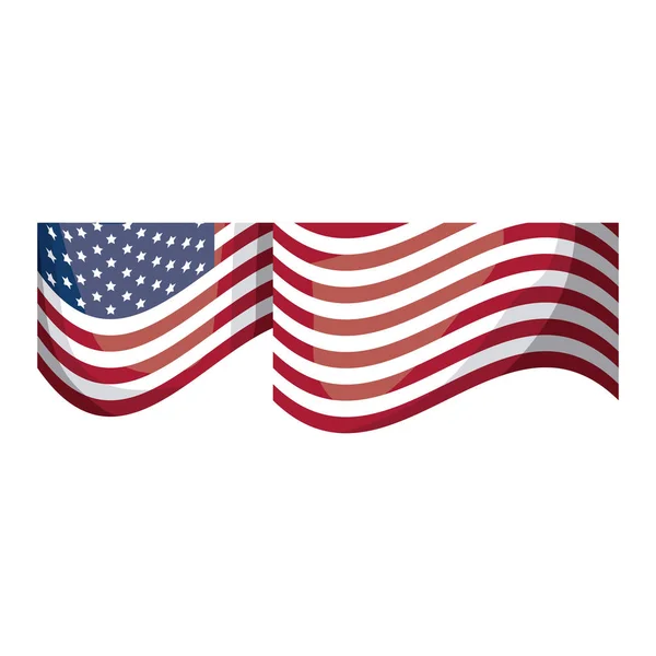 Vereinzelte US-Flaggen — Stockvektor