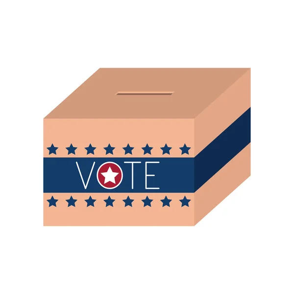 Caja aislada de diseño de voto — Vector de stock