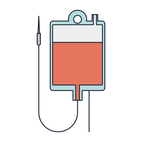 孤立的血袋的医疗设计 — 图库矢量图片
