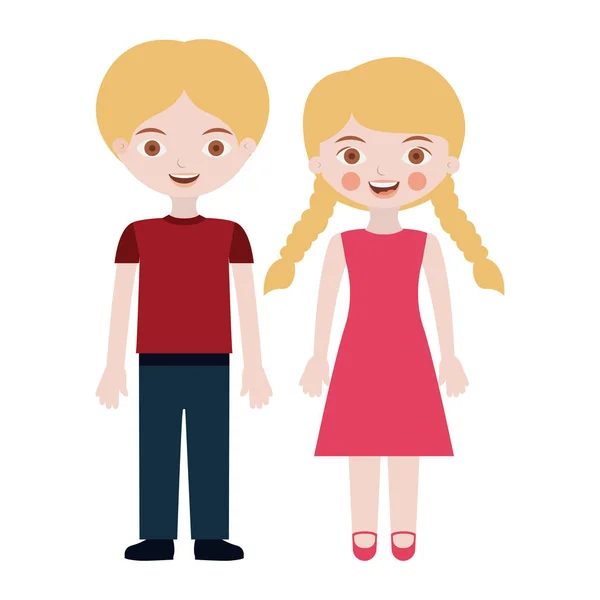 Design de desenhos animados casal isolado — Vetor de Stock