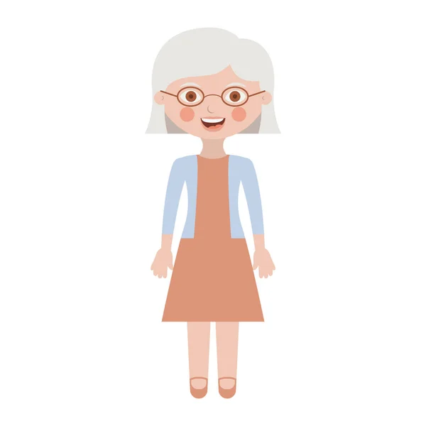 Isolato nonna disegno cartone animato — Vettoriale Stock
