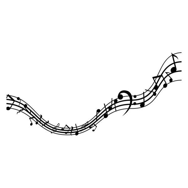 Дизайн ізольованої музичної ноти — стоковий вектор