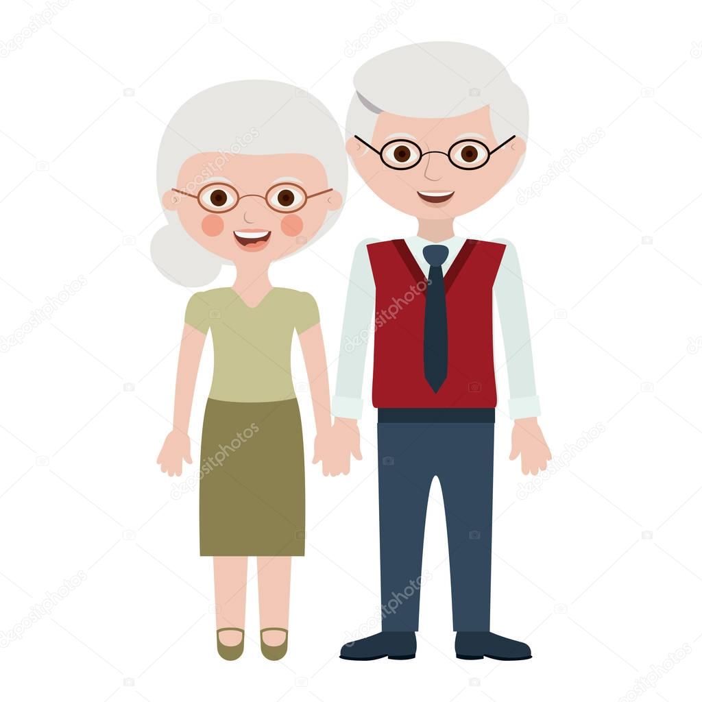 Couple of grandparents cartoon design Stock Vector Image by ©grgroupstock  #130364878