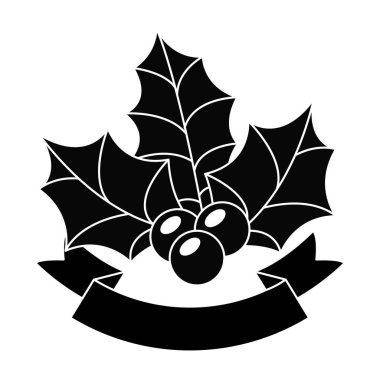 Berry ve yaprakları Noel sezon tasarım