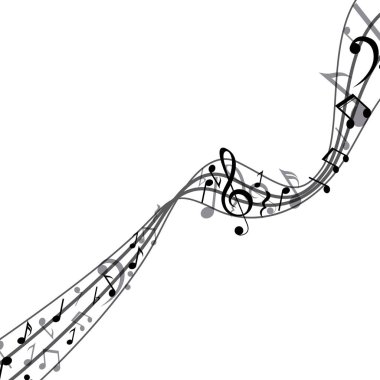 İzole müzik Not Tasarım