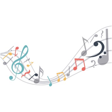 İzole müzik Not Tasarım