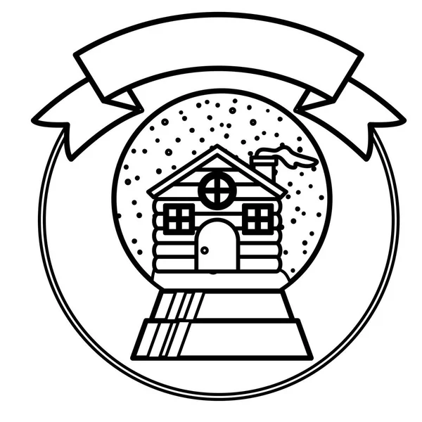 House of Christmas season design — Stock Vector