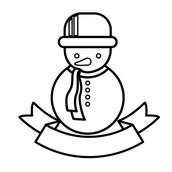 Snowman de conception de saison de Noël — Image vectorielle