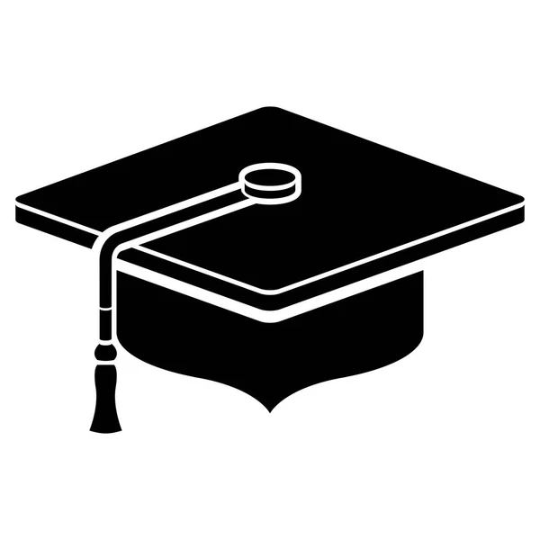 Geïsoleerde Graduation cap ontwerp — Stockvector