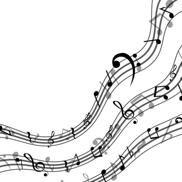 Дизайн ізольованої музичної ноти — стоковий вектор