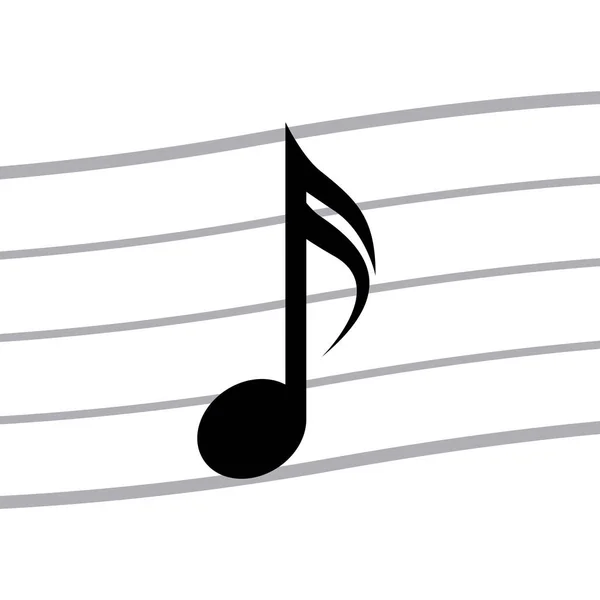 Design de notas musicais isoladas — Vetor de Stock