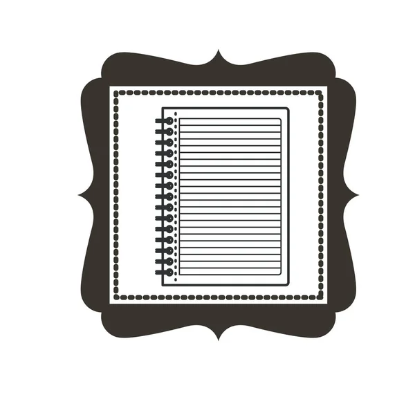 Cuaderno aislado de diseño de concepto escolar — Vector de stock