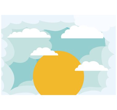 İzole bulut gökyüzü tasarım