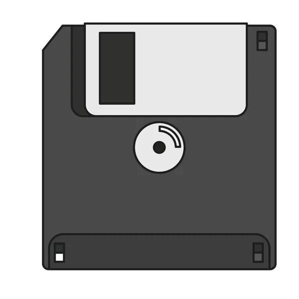 Diseño de dispositivo de disquete aislado — Archivo Imágenes Vectoriales