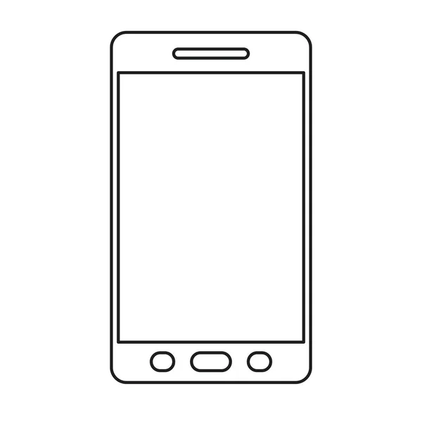 Isoliertes Smartphone-Gerätedesign — Stockvektor