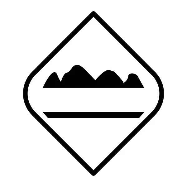 Isolierte Rahmen und Berge Figurendesign — Stockvektor