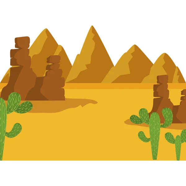 Projeto paisagem deserto — Vetor de Stock