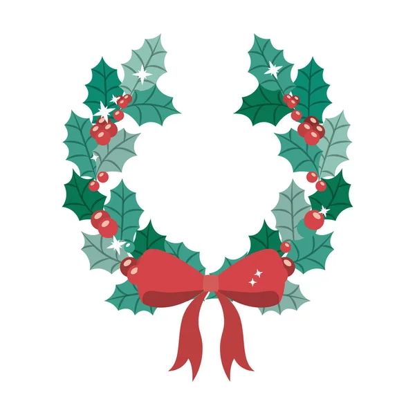 Couronne de conception de saison de Noël — Image vectorielle