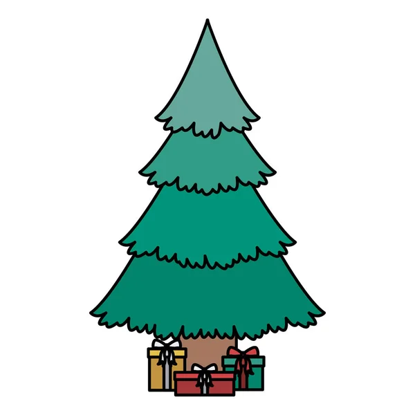 Tannenbaum der Weihnachtszeit Design — Stockvektor