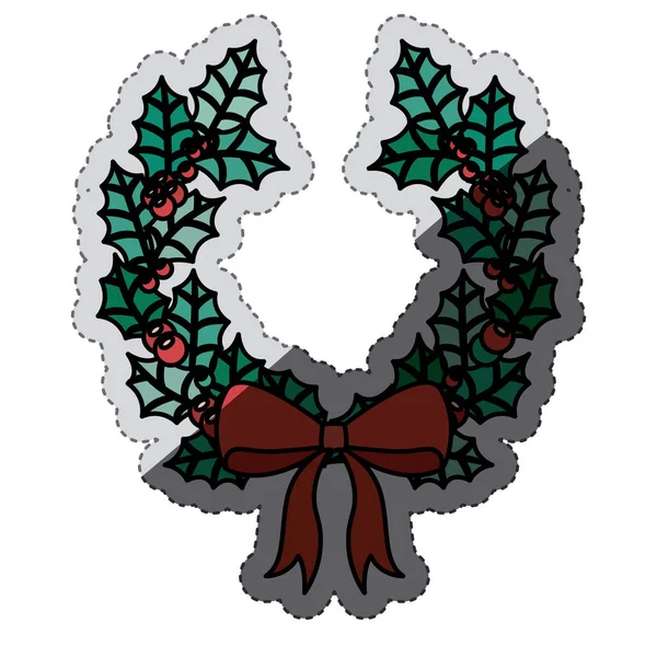 Crown of Christmas season design — Stock Vector