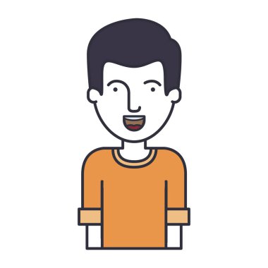 İzole edilmiş erkek çizgi film tasarımı