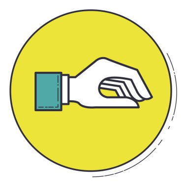 El simgesi yeşil düğmeye tasarım içinde