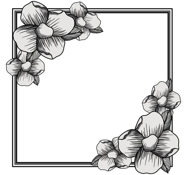 Design de moldura floral isolado —  Vetores de Stock